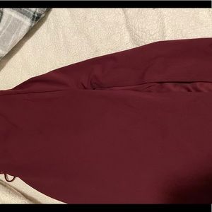 Wine strappy Backless Dress